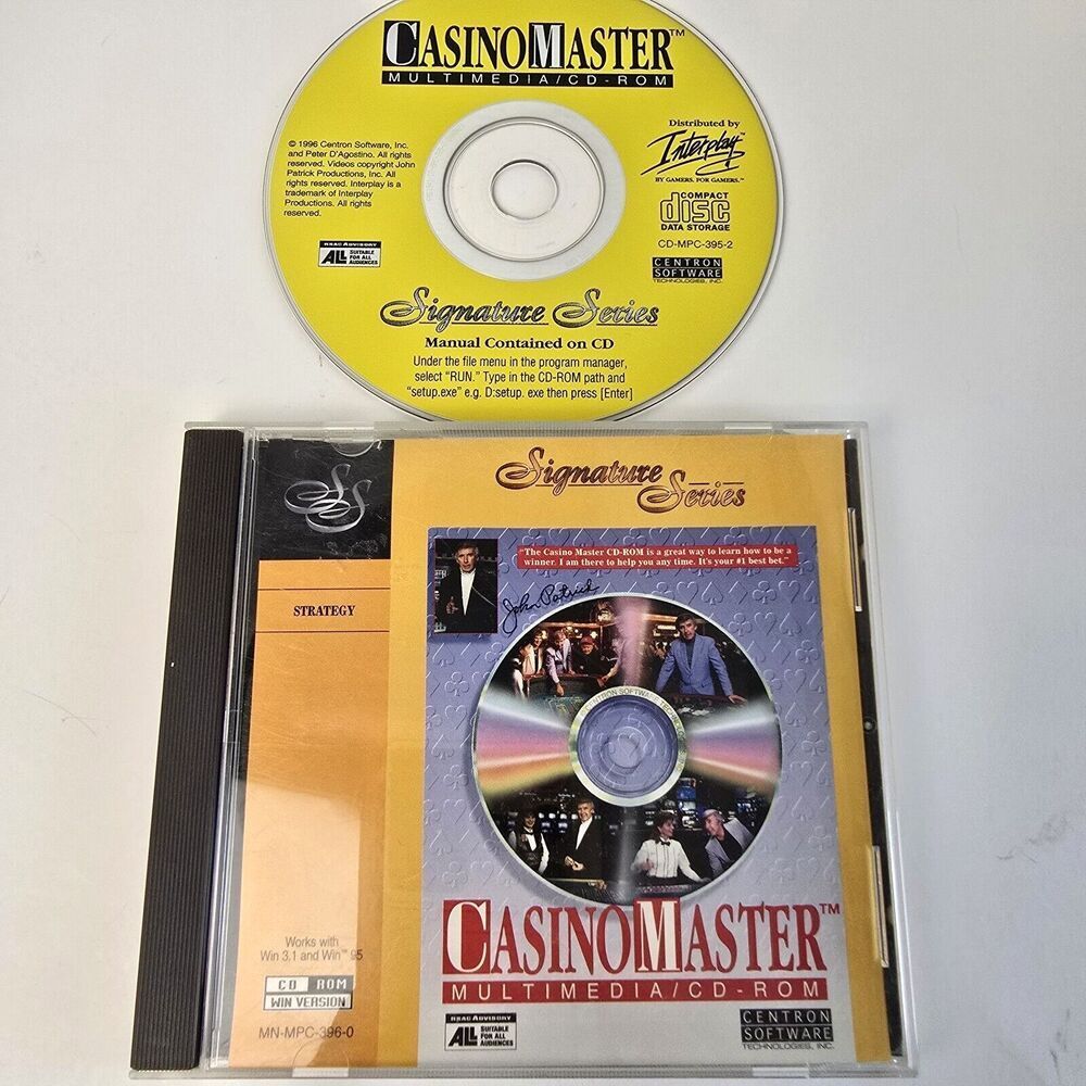 Casino Master Signature Series Windows PC Strategy Gambling Computer Games 1996
